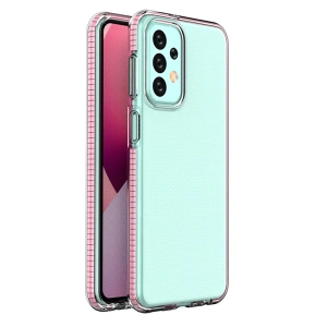 Spring Case etui Samsung Galaxy A23 silikonowy pokrowiec z ramką jasnoróżowe