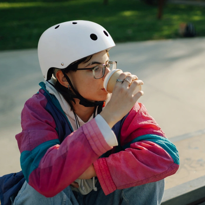 Kask rowerowy BMX/hulajnoga Wozinsky lekki S - biały