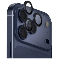 Szkło na obiektyw aparatu UNIQ Optix Aluminium Camera Lens Protector do iPhone 17 Pro / iPhone 17 Pro Max z aplikatorem granatowy