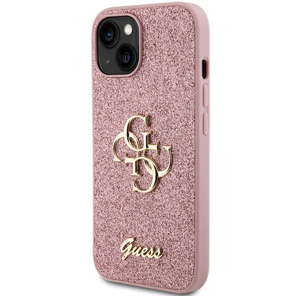 Etui Guess GUHCP15MHG4SGP iPhone 15 Plus 6.7" różowy/pink hardcase Glitter Script Big 4G Case