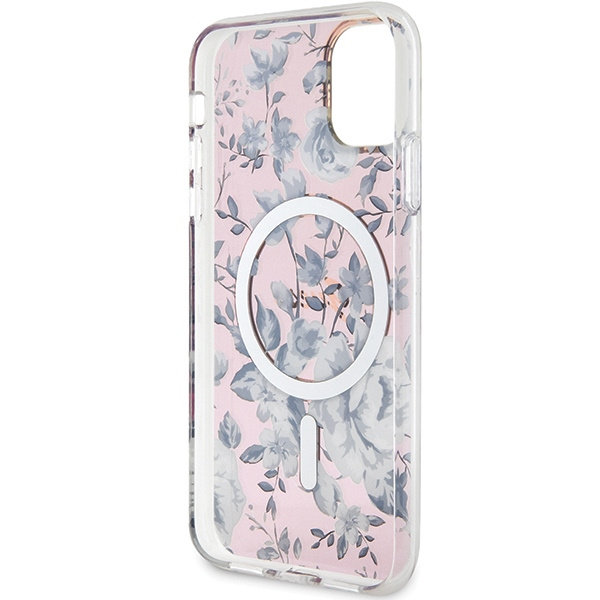 Etui Guess GUHMN61HCFWSP iPhone 11 / Xr 6.1" różowy/pink hardcase Flower MagSafe Case