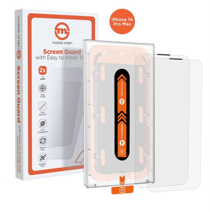 Szkło Hartowane Mobile Origin Screen Guard iPhone 14 Pro Max with easy applicator 2 pack