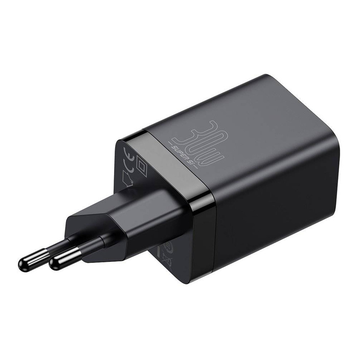 [PO ZWROCIE] Baseus Super Si Pro szybka ładowarka USB / USB Typ C 30W Power Delivery Quick Charge czarny (CCSUPP-E01)