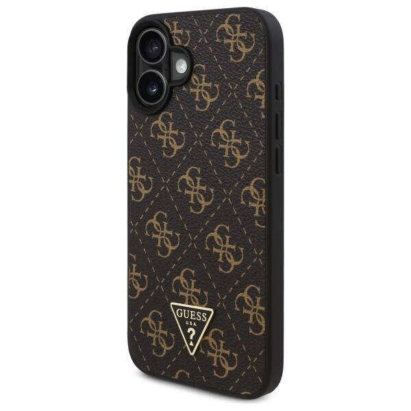 Etui Guess iPhone 16 6.1" czarny/black hardcase New 4G Triangle