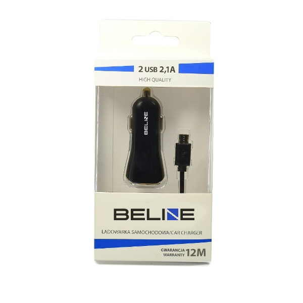 Beline Ład. sam. 2xUSB + microUSB 2,1Aczarna/black