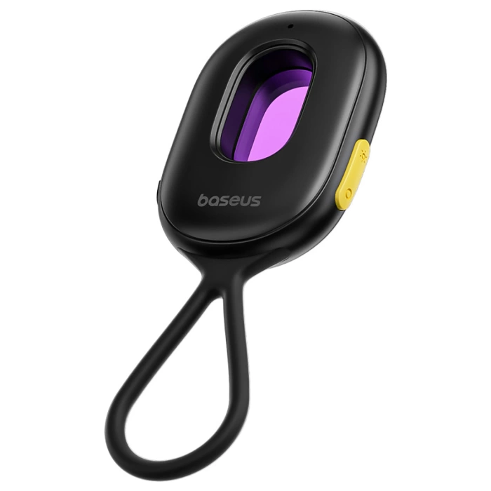 Wykrywacz ukrytych kamer Baseus Heyo Series II z alarmem i mini latarką + kabel Baseus Simple USB-A - USB-C – czarny
