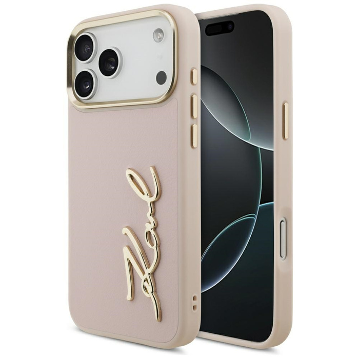 Etui Karl Lagerfeld Karl Script Logo do  iPhone 17 Pro Max różowy