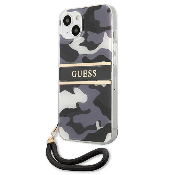Etui GUESS Apple iPhone 13 Camo Strap Collection Czarny Hardcase