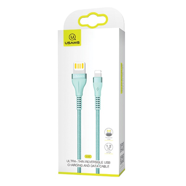 Kabel pleciony USAMS Lightning 2A Fast Charging 1,2m Niebieski