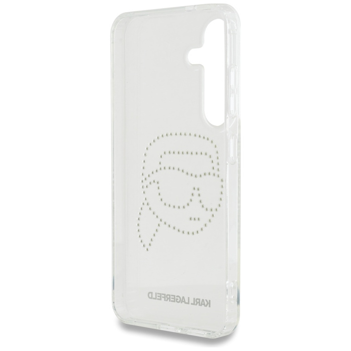Etui Karl Lagerfeld Rhinestones Karl      Head Logo do Samsung Galaxy S25 przezroczysty