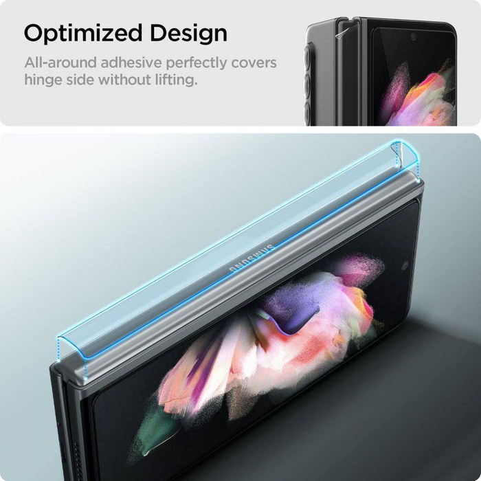 SPIGEN Samsung Galaxy Z Fold 3 Glass FC & Hinge Film Czarny Glass SZKŁO HARTOWANE