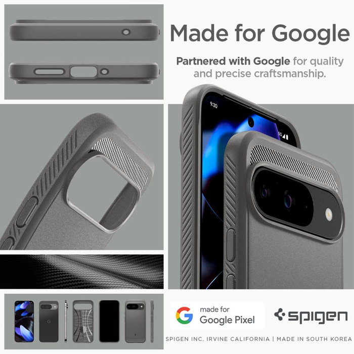 Etui SPIGEN RUGGED ARMOR GOOGLE PIXEL 9 / 9 PRO MARBLE GREY