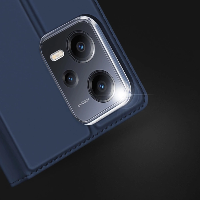 [PO ZWROCIE] Dux Ducis Skin Pro etui do Xiaomi Redmi Note 12 Pro+ pokrowiec z klapką portfel na kartę podstawka niebieskie