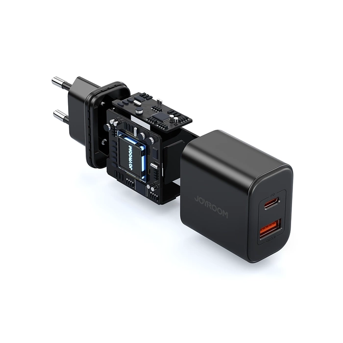 Ładowarka EU Joyroom JR-TCF05 20W USB-A USB-C + kabel USB-C - czarna