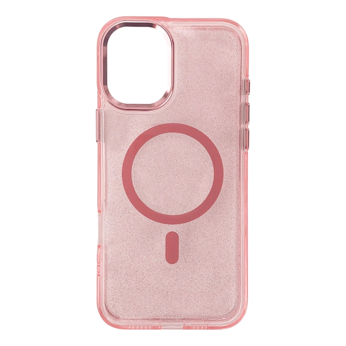 Etui brokatowe Glitter Case kompatybilne z MagSafe na iPhone 17 Pro Max - różowe