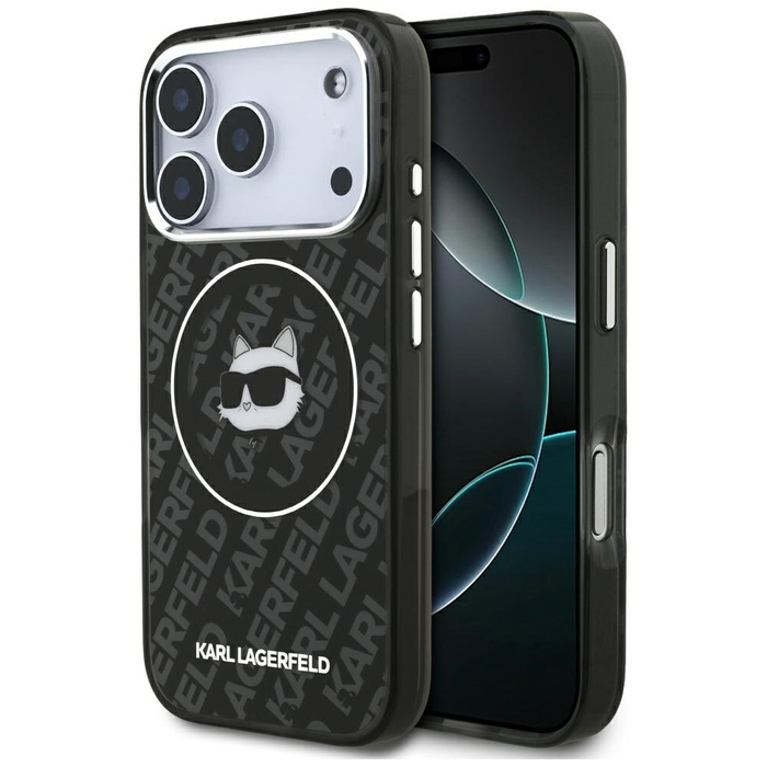 Etui Karl Lagerfeld IML Choupette Head   Logo MagSafe do iPhone 17 Pro czarny