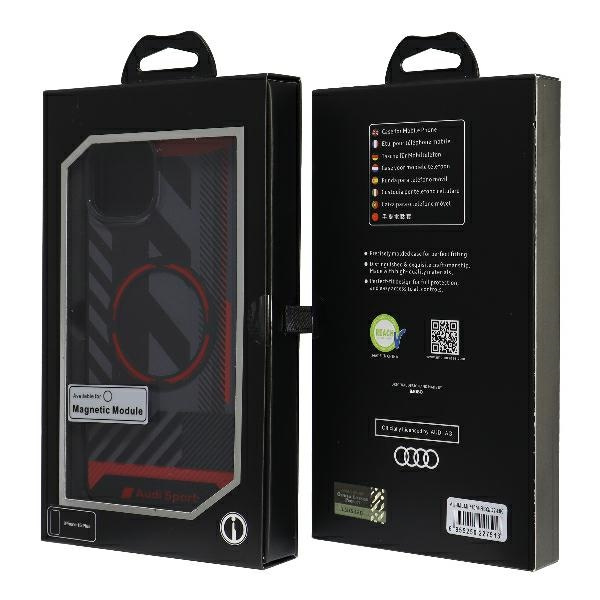 Audi IML Sport MagSafe Case iPhone 15 Plus / 14 Plus 6.7" czarny/black hardcase AU-IMLMIP15M-RSQ/D2-BK