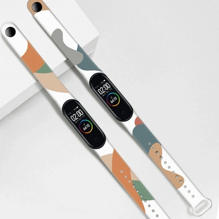 Strap Moro opaska do Xiaomi Mi Band 5 / 6 silikonowy pasek bransoletka do zegarka wzór 7