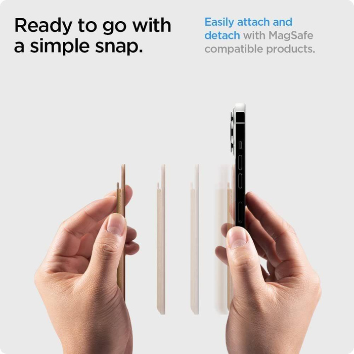 PORTFEL MAGSAFE SPIGEN VALENTINUS UNIWERSALNY CARD HOLDER BRĄZOWY