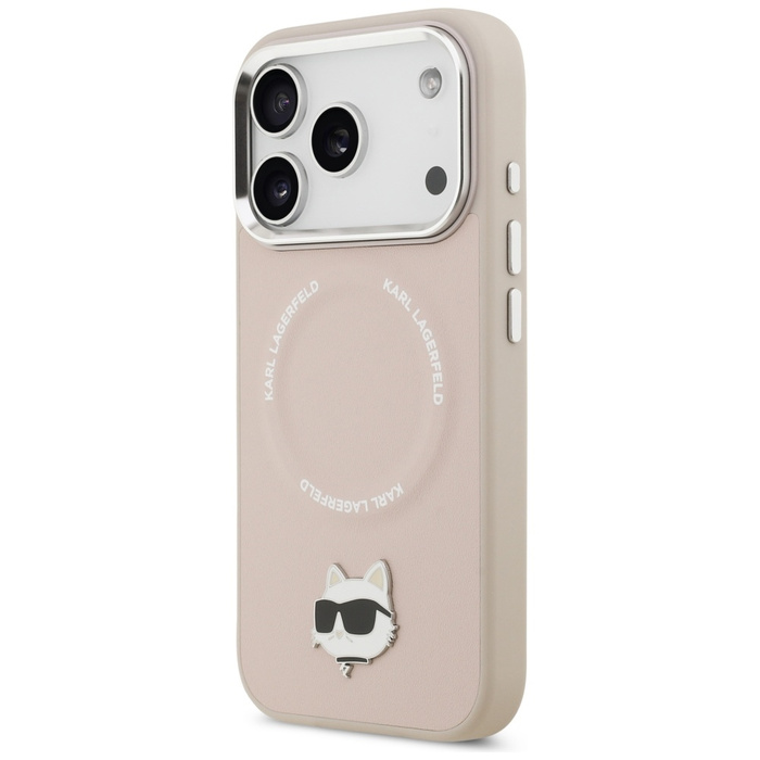 Etui Karl Lagerfeld Choupette Pin        MagSafe do iPhone 17 Pro różowy