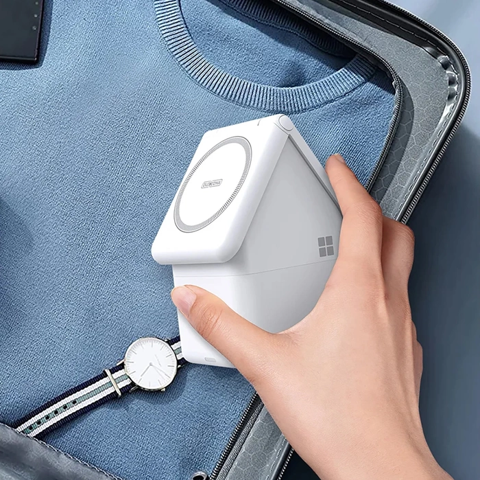 DUZZONA W20 - ładowarka indukcyjna z lampką 4w1 kompatybilna z MagSafe 15W biała