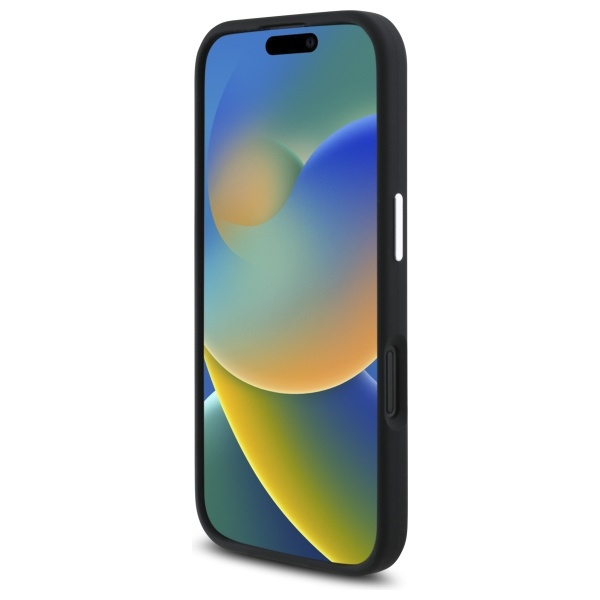 Etui AMG iPhone 16 czarny/black hardcase Silicone Graphics MagSafe
