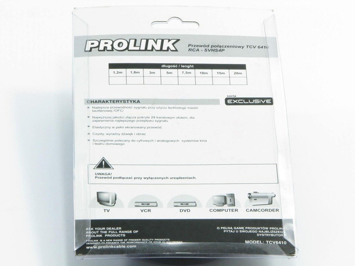 Kabel PROLINK 1RCA - SVHS4P 3m   TCV 6410 Promocja