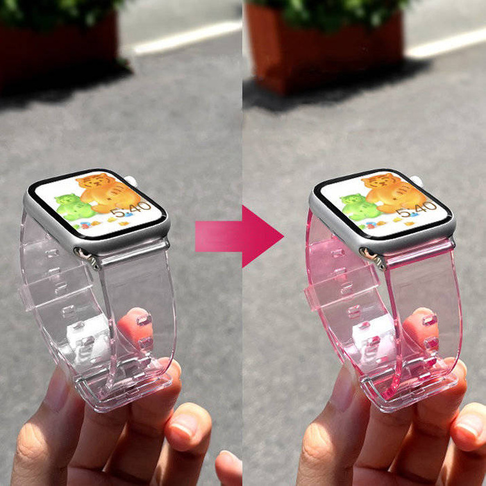 Strap Light silikonowa opaska pasek bransoleta bransoletka do zegarka Watch 6 / 5 / 4 / 3 / 2 (44mm / 42mm) fioletowy