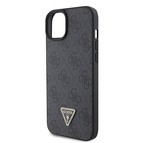 Etui Guess GUHCP15SP4TDPK iPhone 15 6.1" czarny/black hardcase Leather 4G Diamond Triangle Case