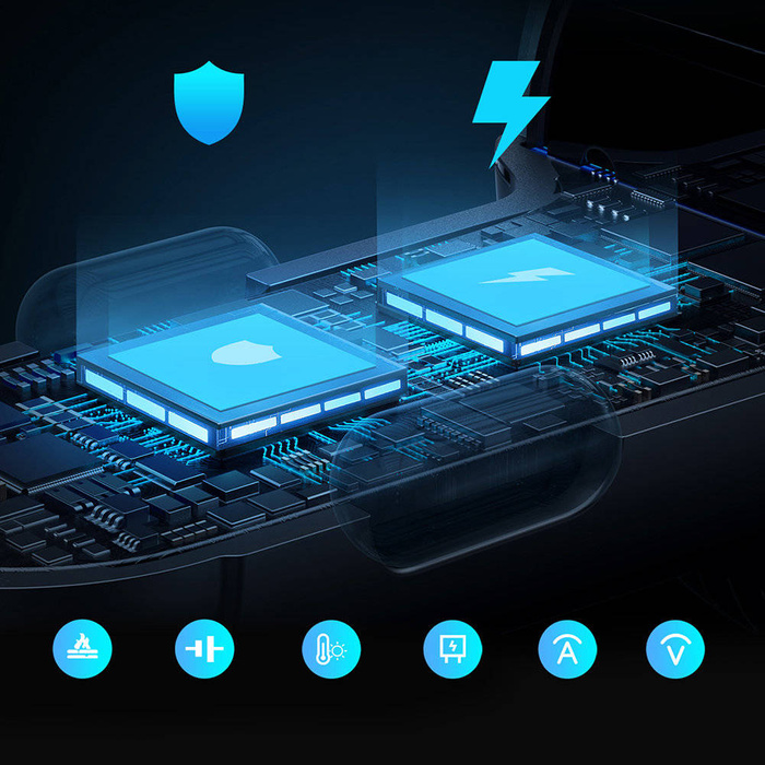 Ładowarka samochodowa 2x USB C 70W z wyświetlaczem LED Joyroom JR-CCD02 | czarna