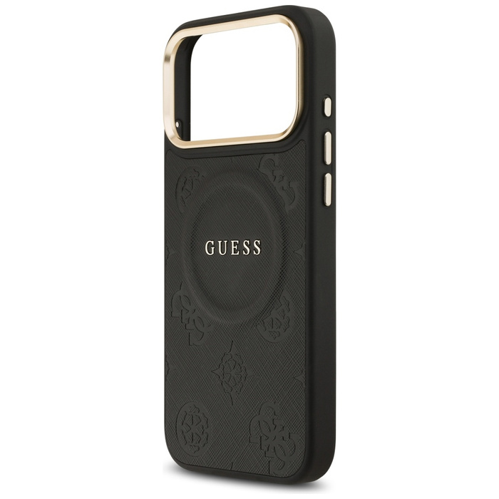 Etui Guess Peony Hot Stamp MagSafe do    iPhone 17 Pro Max czarny