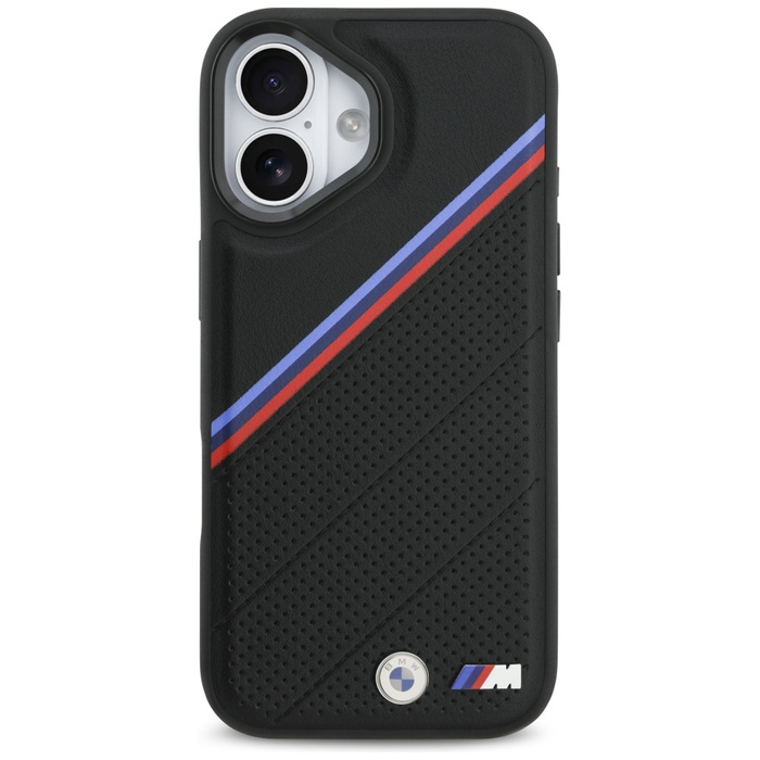 Etui BMW M Tricolor Metal Logo MagSafe   do iPhone 17 czarny