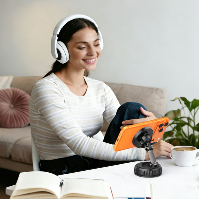 TECH-PROTECT MM25W-V8 QI2.2 MAGNETIC MAGSAFE WINDSHIELD & DASHBOARD CAR MOUNT WIRELESS CHARGER 25W BLACK