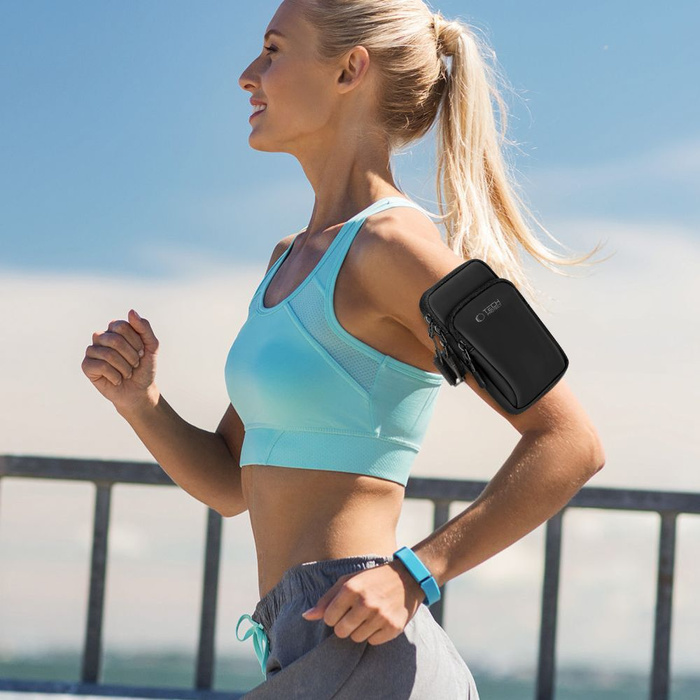TECH-PROTECT M7 UNIVERSAL SPORT ARMBAND BLACK/BLACK