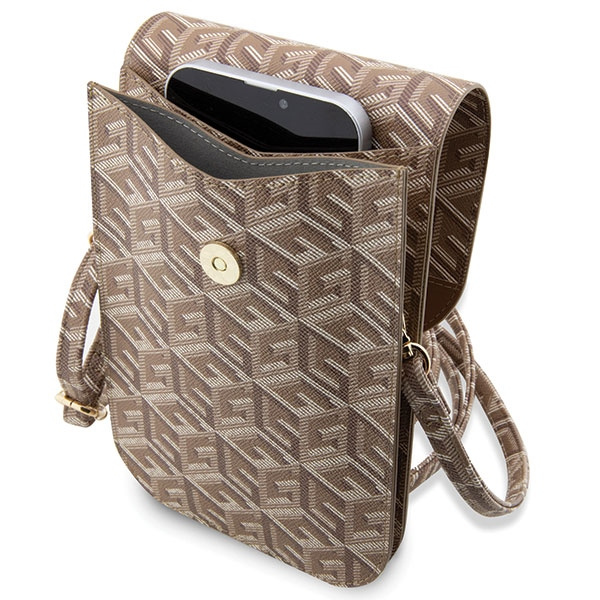 Guess Torebka GUWBHGCFSEW brązowy/brown GCube Stripe