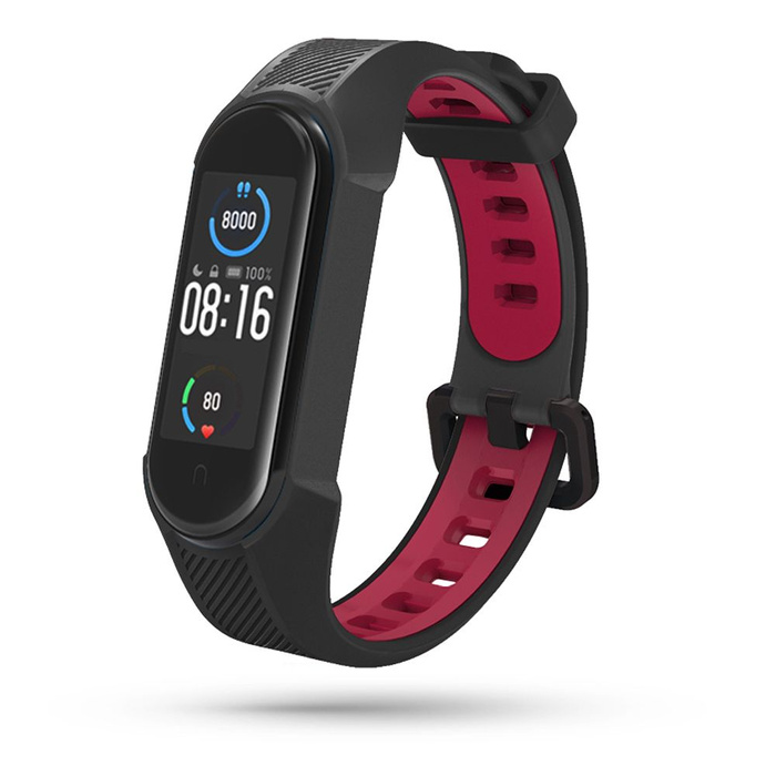 Pasek TECH-PROTECT Xiaomi Mi Smart Band 5/6 Armour Black/Red 