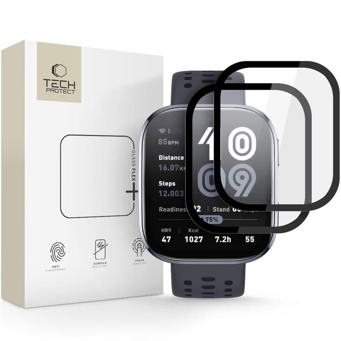 SZKŁO HYBRYDOWE TECH-PROTECT GLASS FLEX+ 2-PACK AMAZFIT BIP 6 BLACK