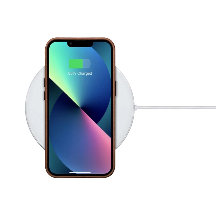 [PO ZWROCIE] iCarer Oil Wax Premium Leather Case skórzane etui iPhone 14 magnetyczne z MagSafe brązowy (WMI14220701-RB)