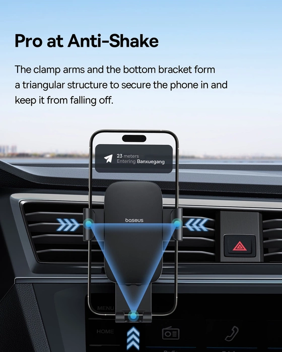 Uchwyt Baseus Metal Age 3 BS-CM028 grawitacyjny do samochodu na kratkę wentylacji - czarny