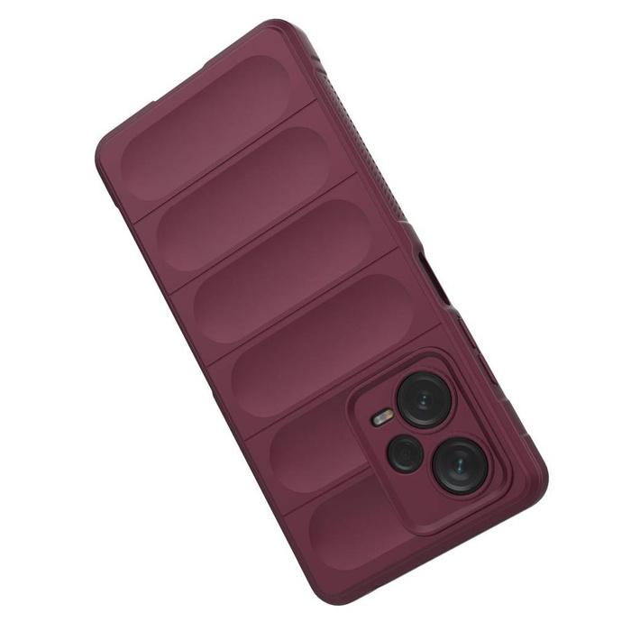 Etui Magic Shield Case etui do Xiaomi Redmi Note 12 Pro+ elastyczny pancerny pokrowiec burgundowe Case
