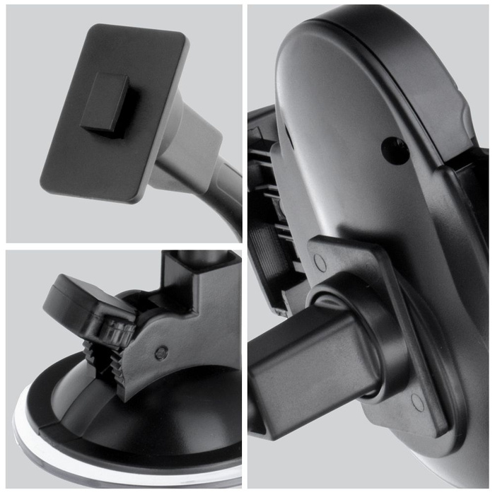 Uchwyt na telefon do samochodu uniwersalny Forcell F-Grip Oval 17 cm do szyby / deski / kratki czarny