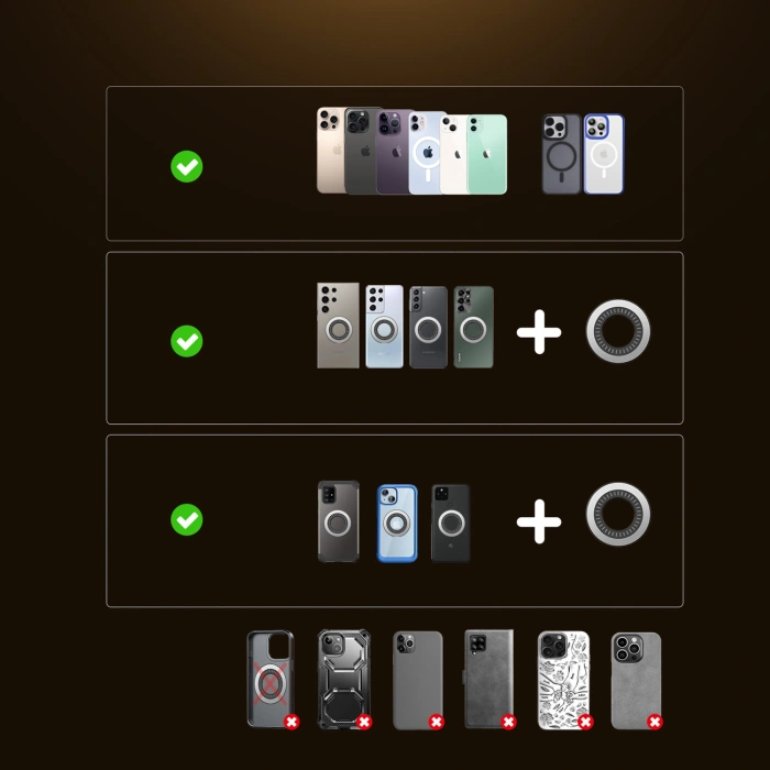 Uchwyt magnetyczny Joyroom JR-ZS505 kompatybilny z MagSafe na deskę rozdzielczą - czarny