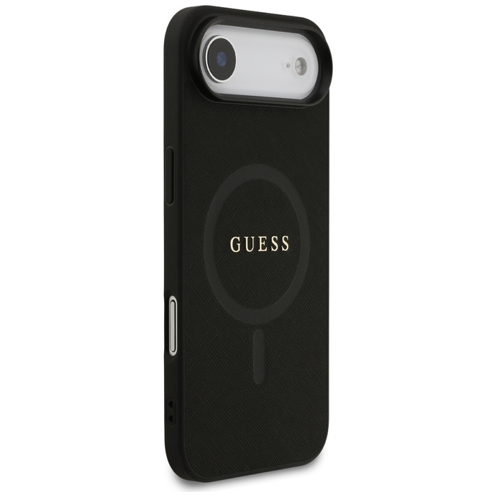 Etui Guess Saffiano Classic Logo MagSafe do iPhone Air czarny