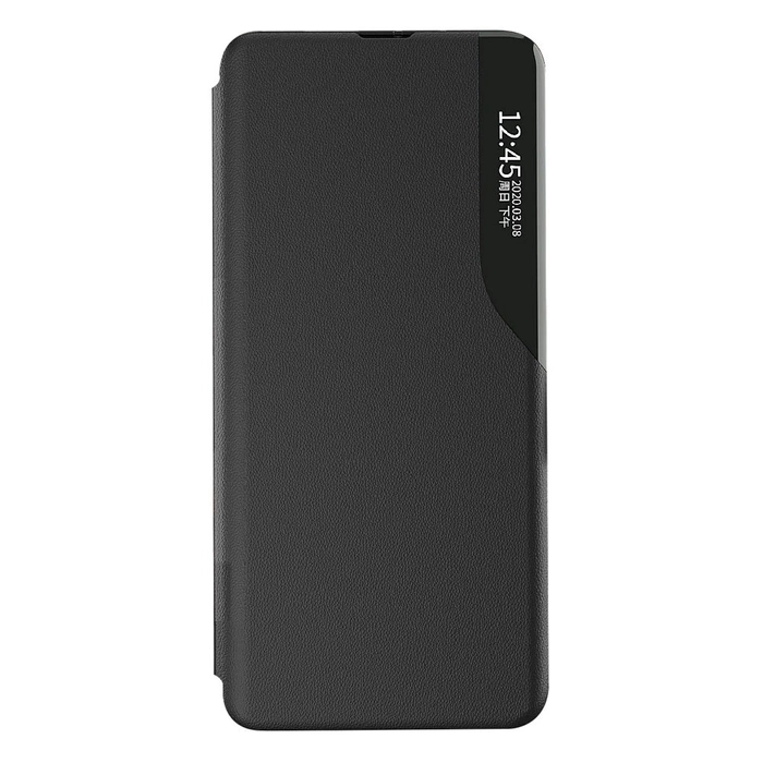 Eco Leather View Case elegancki futerał etui z klapką i funkcją podstawki Xiaomi Redmi Note 11T 5G / Redmi Note 11S 5G / Poco M4 Pro 5G  czarny