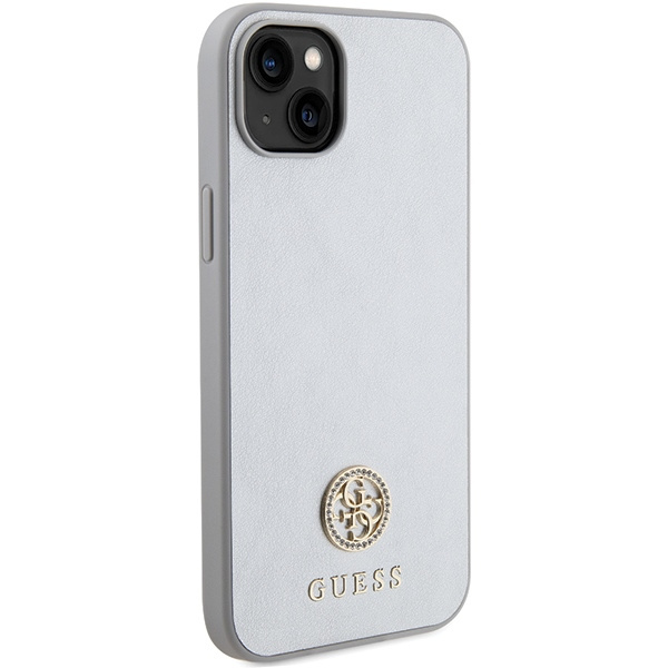 Etui Guess GUHCP15SPS4DGPS iPhone 15 6.1" srebrny/silver hardcase Strass Metal Logo