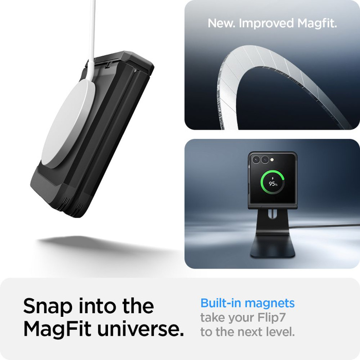 ETUI SPIGEN SAMSUNG GALAXY Z FLIP 7 TOUGH ARMOR PRO MAG MAGSAFE CZARNE