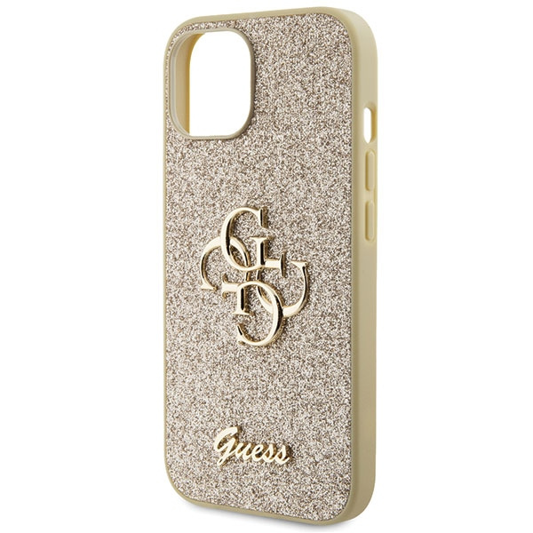 Etui Guess GUHCP15MHG4SGD iPhone 15 Plus 6.7" złoty/gold hardcase Glitter Script Big 4G Case