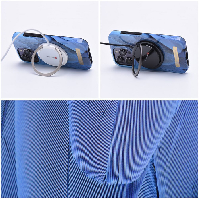FORCELL F-PROTECT Mirage futerał kompatybilny z MagSafe do IPHONE 15 Plus blue bird