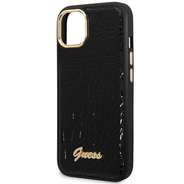 Etui GUESS Apple iPhone 14 Plus Croco Collection Czarny Hardcase