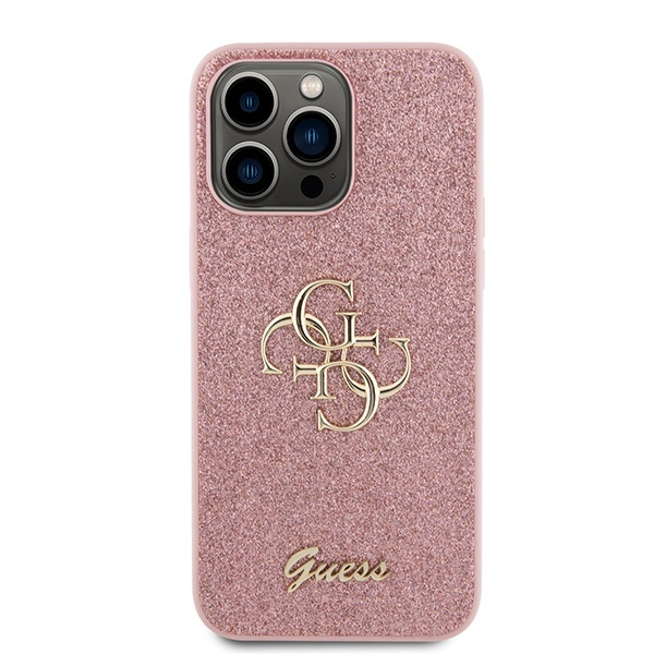 Etui Guess GUHCP15LHG4SGP iPhone 15 Pro 6.1" różowy/pink hardcase Glitter Script Big 4G Case